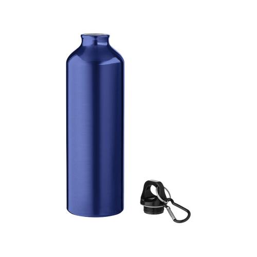 Алюминиевая бутылка для воды Oregon объемом 770 мл с карабином - Синий; - купить необычные подарки в Воронеже