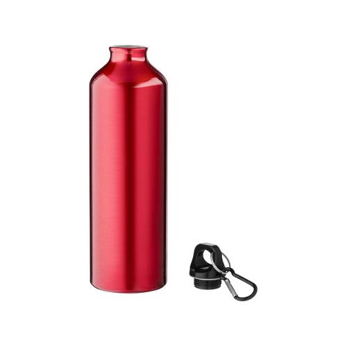 Алюминиевая бутылка для воды Oregon объемом 770 мл с карабином - Красный; - купить необычные подарки в Воронеже