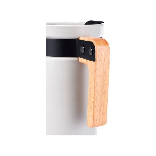 Керамическая кружка с ручкой из дерева Grotto; - купить необычные сувениры в Воронеже