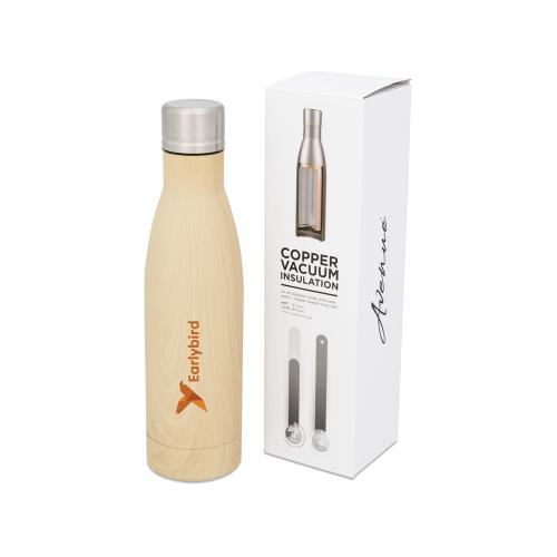 Бутылка Vasa с вакуумной изоляцией и покрытием под дерево; - купить именные сувениры в Воронеже