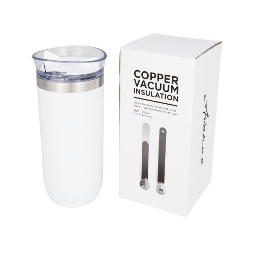 Вакуумная герметичная термокружка Twist, белый