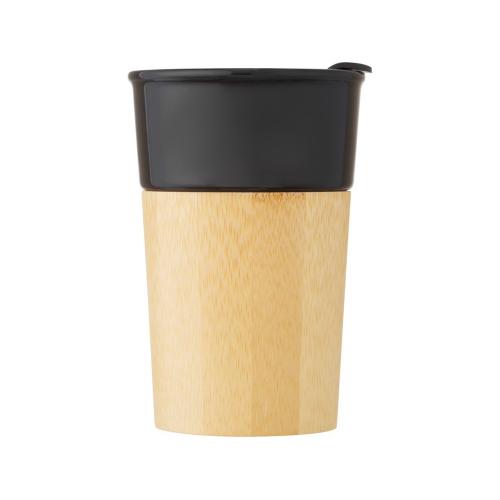 Фарфоровая кружка Pereira с бамбуковой внешней стенкой объемом 320 мл; - купить необычные сувениры в Воронеже