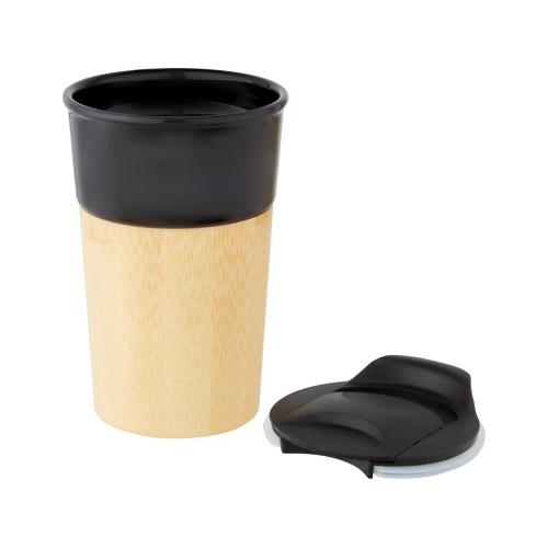 Фарфоровая кружка Pereira с бамбуковой внешней стенкой объемом 320 мл; - купить необычные подарки в Воронеже