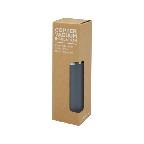 Hulan Бутылка объемом 540 мл с вакуумной изоляцией из меди и бамбуковой крышкой; - купить подарки с логотипом в Воронеже