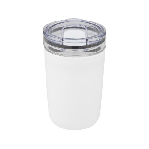 Bello, стеклянная кружка объемом 420 мл с внешней стенкой из переработанного пластика; - купить подарки с логотипом в Воронеже