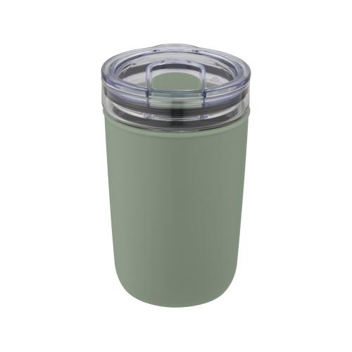 Bello, стеклянная кружка объемом 420 мл с внешней стенкой из переработанного пластика; - купить подарки с логотипом в Воронеже