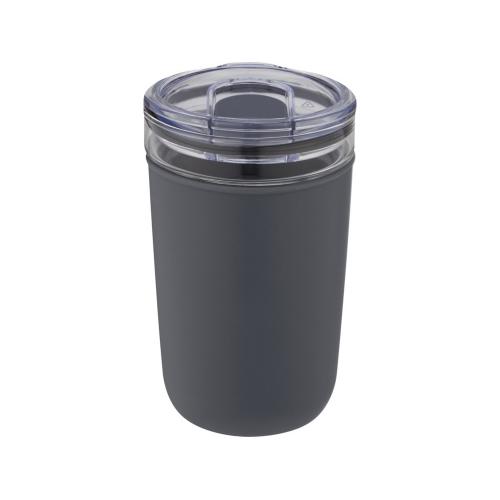 Bello, стеклянная кружка объемом 420 мл с внешней стенкой из переработанного пластика; - купить подарки с логотипом в Воронеже