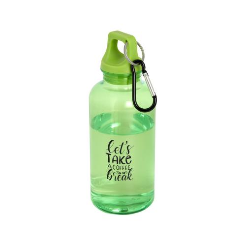 Бутылка для воды с карабином Oregon из переработанной пластмассы; - купить подарки с логотипом в Воронеже