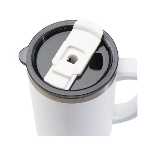 Sydney медная кружка с двойными стенками, сертифицированная согласно RCS, с вакуумной изоляцией и соломинкой; - купить подарки с логотипом в Воронеже