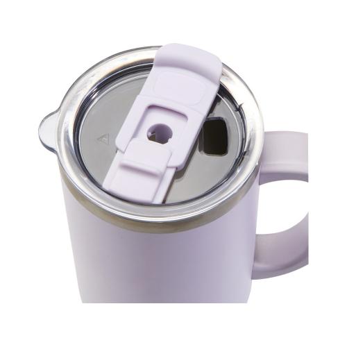 Sydney медная кружка с двойными стенками, сертифицированная согласно RCS, с вакуумной изоляцией и соломинкой; - купить подарки с логотипом в Воронеже