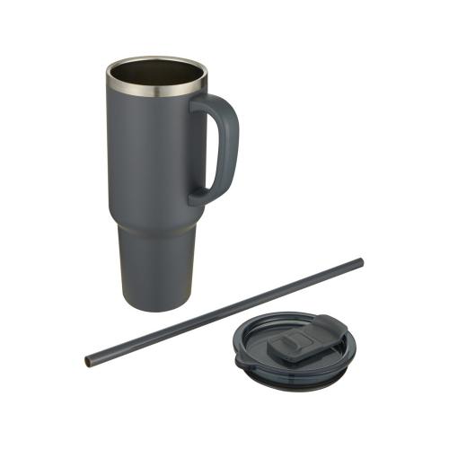 Sydney медная кружка с двойными стенками, сертифицированная согласно RCS, с вакуумной изоляцией и соломинкой; - купить необычные сувениры в Воронеже