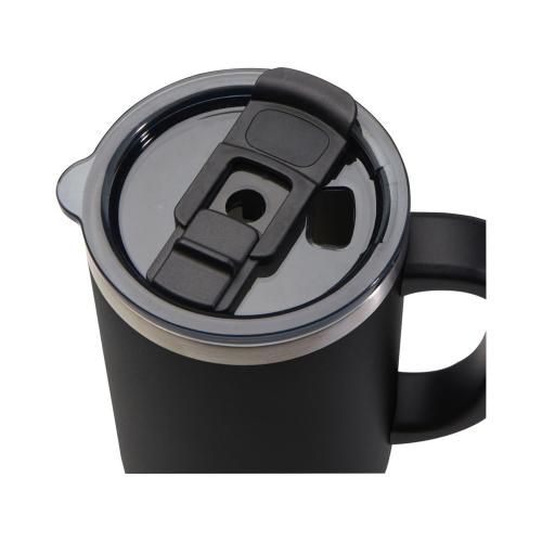 Sydney медная кружка с двойными стенками, сертифицированная согласно RCS, с вакуумной изоляцией и соломинкой; - купить подарки с логотипом в Воронеже