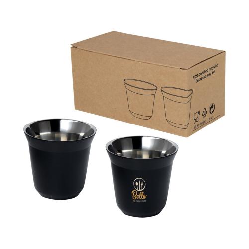 Duo набор чашек для эспрессо из нержавеющей стали, сертифицированный согласно RCS; - купить необычные сувениры в Воронеже