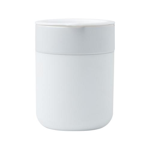 Java керамическая кружка емкостью 330 мл с силиконовой оберткой и пластиковой крышкой - Белый; - купить необычные подарки в Воронеже