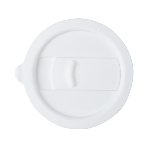 Java керамическая кружка емкостью 330 мл с силиконовой оберткой и пластиковой крышкой - Белый; - купить именные сувениры в Воронеже