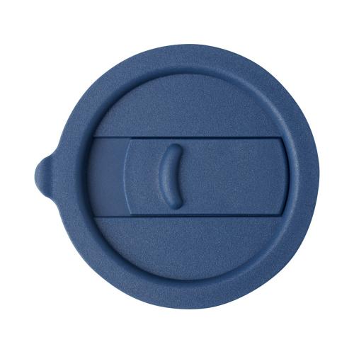 Java керамическая кружка емкостью 330 мл с силиконовой оберткой и пластиковой крышкой - Синий; - купить именные сувениры в Воронеже