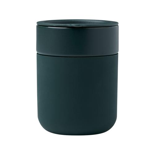 Java керамическая кружка емкостью 330 мл с силиконовой оберткой и пластиковой крышкой - Зеленый; - купить необычные подарки в Воронеже