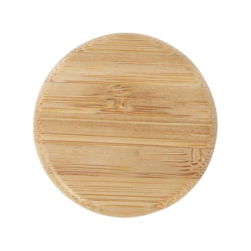 Lume бутылка из матового содово-известкового стекла объемом 500 мл с бамбуковой крышкой - Белый; - купить именные сувениры в Воронеже