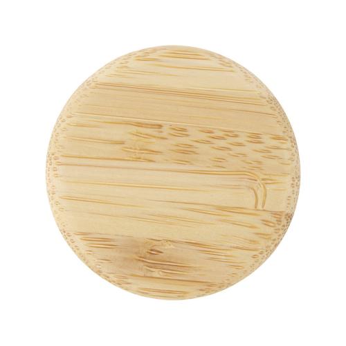 Lume бутылка из матового содово-известкового стекла объемом 500 мл с бамбуковой крышкой - Синий; - купить именные сувениры в Воронеже