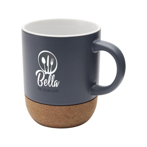 Billie керамическая кружка объемом 300 мл с пробковыми деталями и матовой отделкойм; - купить именные сувениры в Воронеже