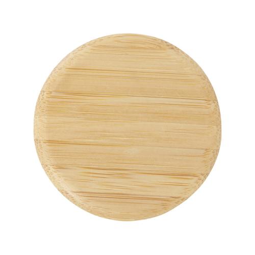 Стеклянная бутылка для воды Porto объемом 500 мл с силиконовой ручкой и бамбуковой крышкой - Brick; - купить именные сувениры в Воронеже