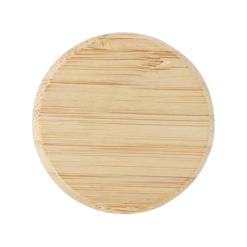 Стеклянная бутылка для воды Porto объемом 500 мл с силиконовой ручкой и бамбуковой крышкой - Синий; - купить именные сувениры в Воронеже