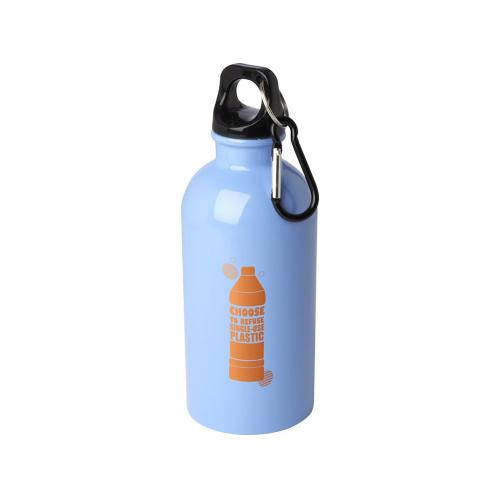 Одностенная бутылка для воды с карабином Oregon, изготовленная из нержавеющей стали, сертифицированной по стандарту RCS; - купить именные сувениры в Воронеже