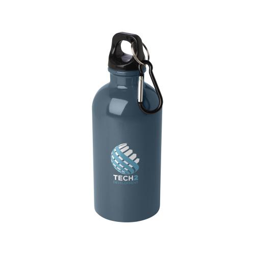 Одностенная бутылка для воды с карабином Oregon, изготовленная из нержавеющей стали, сертифицированной по стандарту RCS; - купить именные сувениры в Воронеже