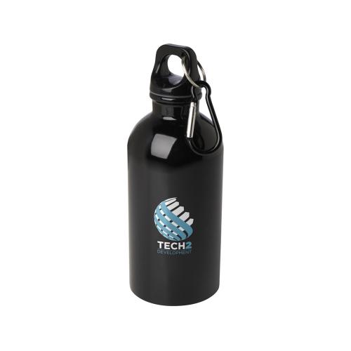 Одностенная бутылка для воды с карабином Oregon, изготовленная из нержавеющей стали, сертифицированной по стандарту RCS; - купить именные сувениры в Воронеже