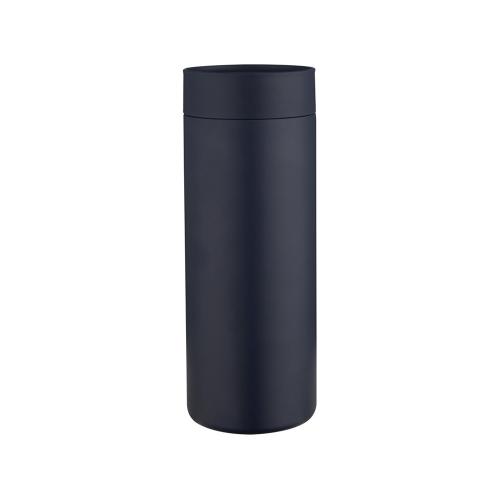 Illuminate бутылка для воды объемом 650 мл из переработанной нержавеющей стали RCS с двойными стенками и набором из 3 крышек - Синий Navy; - купить необычные сувениры в Воронеже