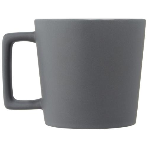 Cali Керамическая кружка объемом 370 мл с матовой отделкой - Белый / Matted Grey; - купить именные сувениры в Воронеже