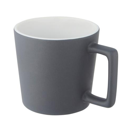 Cali Керамическая кружка объемом 370 мл с матовой отделкой - Белый / Matted Grey; - купить необычные подарки в Воронеже