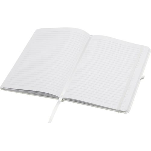 Teak блокнот А5 из переработан. материала в твердой обложке с линован. страницами - Белый; - купить именные сувениры в Воронеже