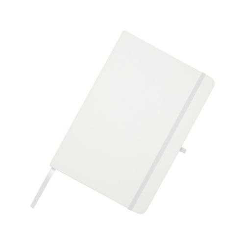 Teak блокнот А5 из переработан. материала в твердой обложке с линован. страницами - Белый; - купить подарки с логотипом в Воронеже