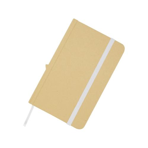 Reed блокнот формата А6 из переработанного материала в твердой обложке с простыми страницами - Белый; - купить подарки с логотипом в Воронеже