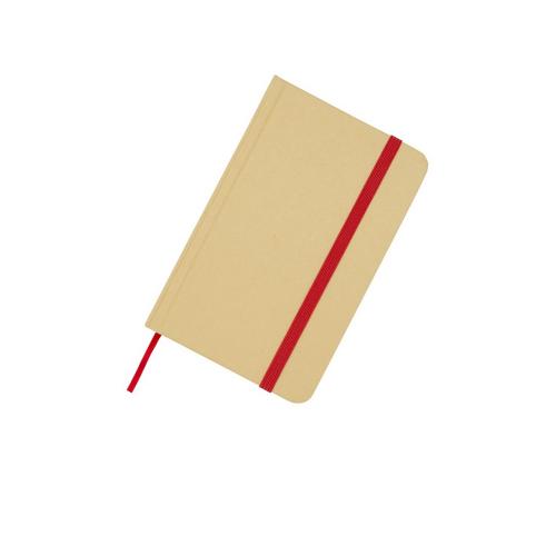 Reed блокнот формата А6 из переработанного материала в твердой обложке с простыми страницами - Красный; - купить подарки с логотипом в Воронеже