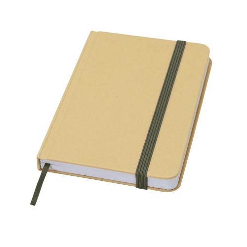 Reed блокнот формата А6 из переработанного материала в твердой обложке с простыми страницами - Зеленый лесной