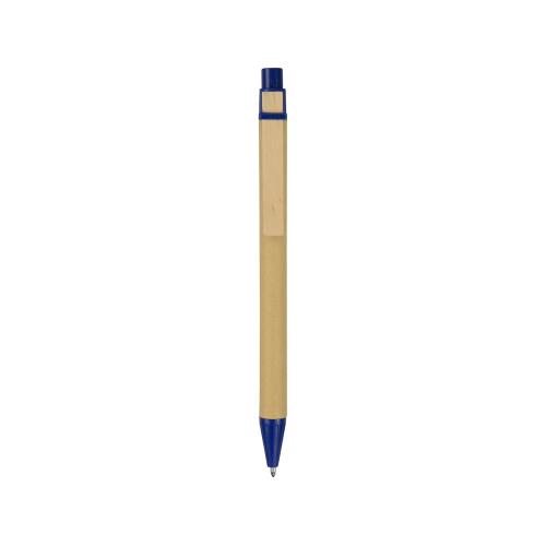 Ручка шариковая Salvador, натуральный/темно-синий; - купить подарки с логотипом в Воронеже