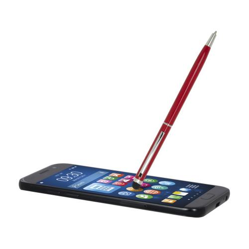 Шариковая ручка Ore алюминиевая со стилусом - Красный; - купить именные сувениры в Воронеже