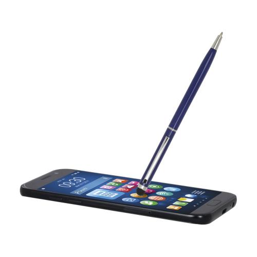 Шариковая ручка Ore алюминиевая со стилусом - Синий; - купить именные сувениры в Воронеже