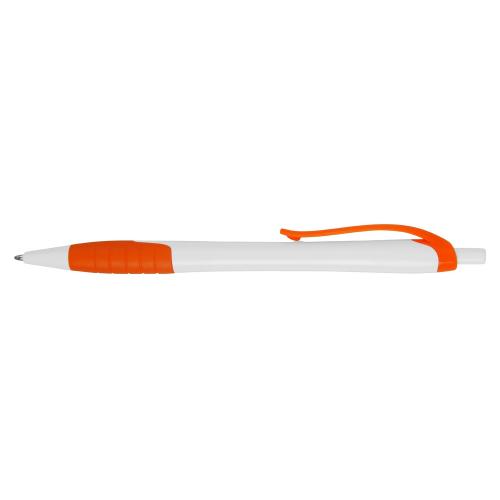 Ручка шариковая Santa Monica, белый/оранжевый; - купить необычные сувениры в Воронеже
