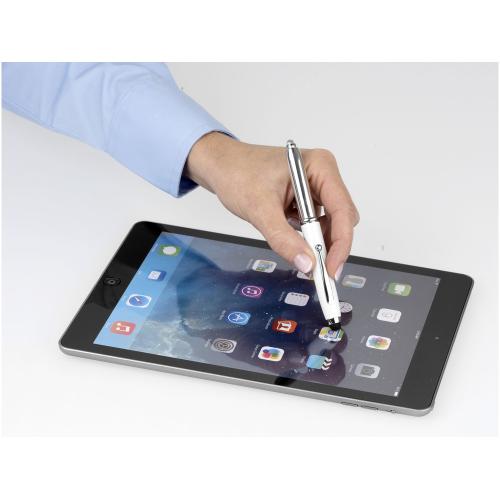 Ручка-стилус шариковая Xenon, белый; - купить подарки с логотипом в Воронеже