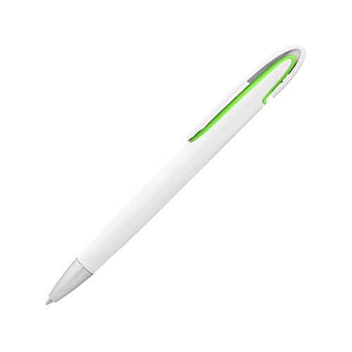 Ручка шариковая Rio, черные чернила, белый/зеленый