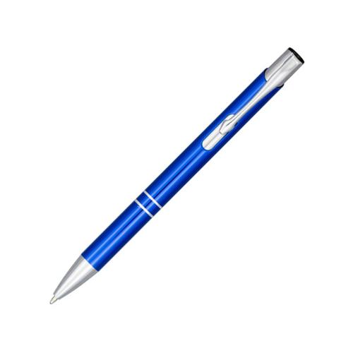 Кнопочная шариковая ручка Moneta из анодированного алюминия, синие чернила; - купить бизнесс-сувениры в Воронеже