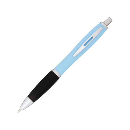 Прорезиненная шариковая ручка Nash, голубой