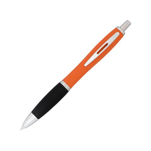 Прорезиненная шариковая ручка Nash, оранжевый