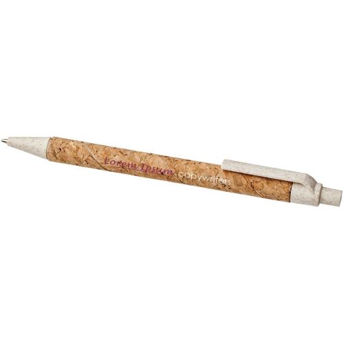 Шариковая ручка Midar из пробки и пшеничной соломы; - купить именные сувениры в Воронеже