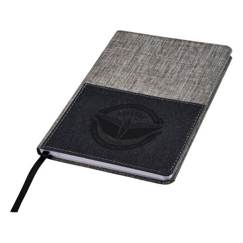 Блокнот Mera RPET размера A5 с передним карманом; - купить именные сувениры в Воронеже