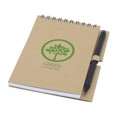 Блокнот Luciano Eco на пружине, с карандашом, маленький; - купить подарки с логотипом в Воронеже