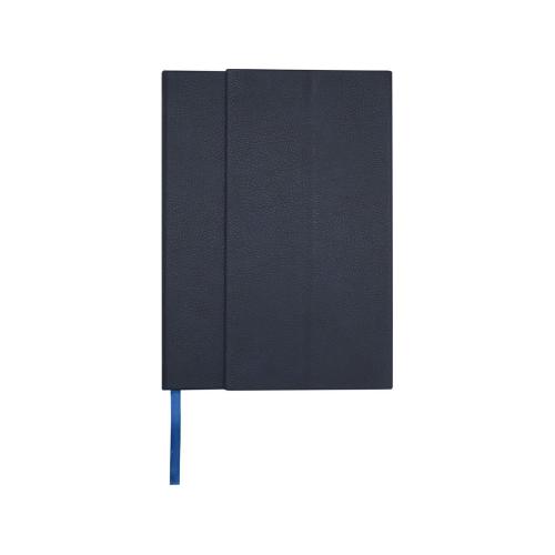 Блокнот Alejandra формата А5 с твердой обложкой из переработанной кожи - Синий; - купить необычные подарки в Воронеже